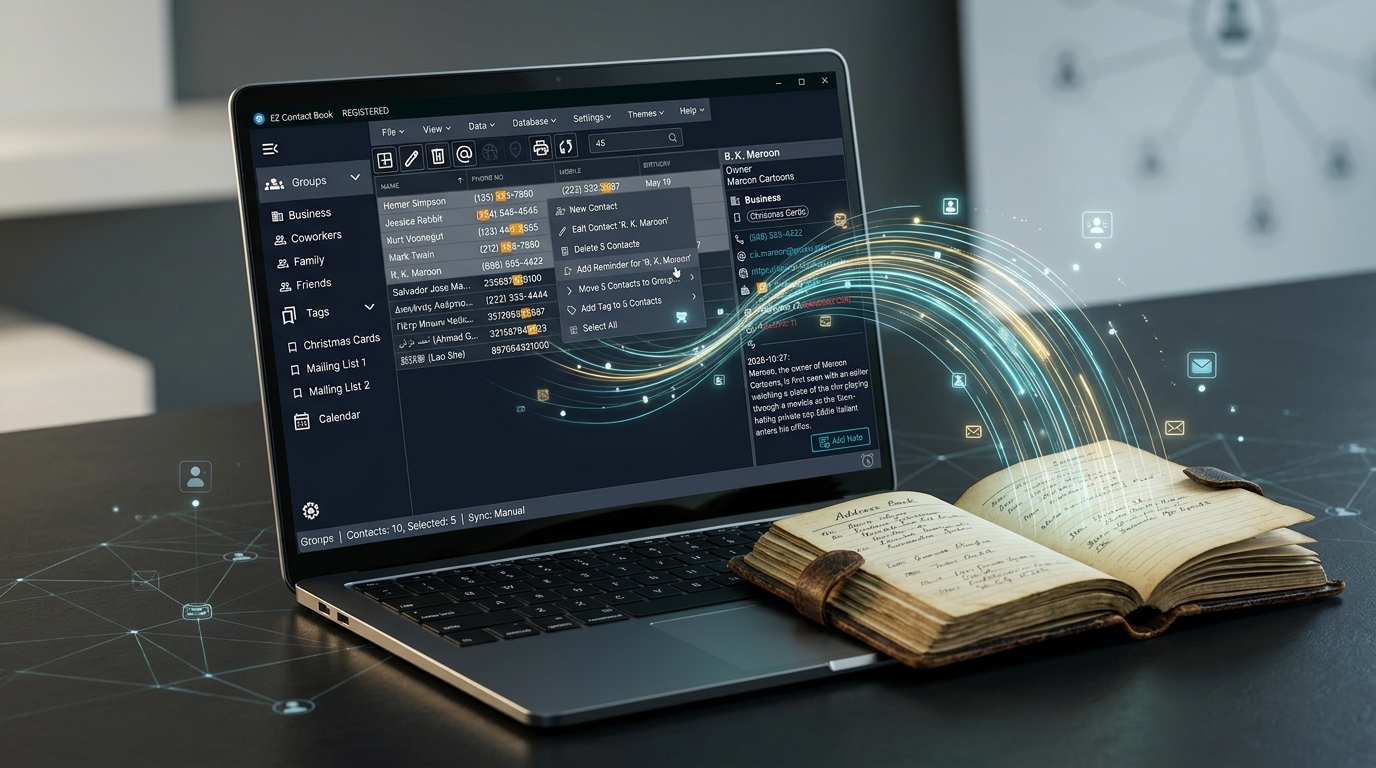 EZ Contact Book - Clean, Native Windows Desktop Contact Management