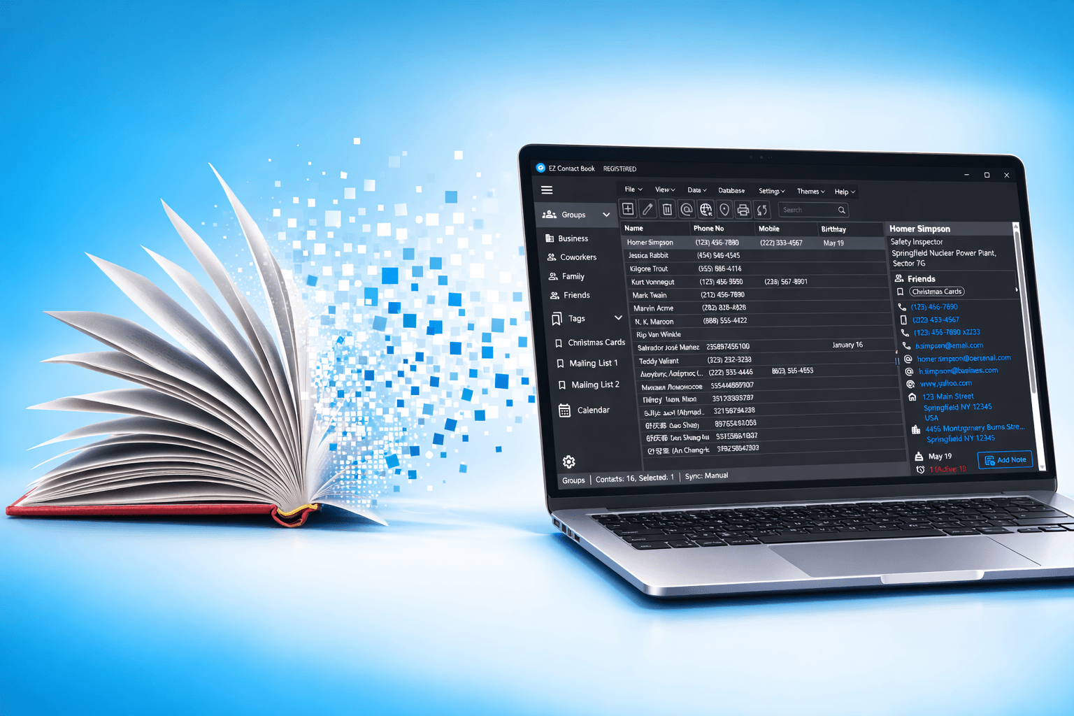 A beautiful contact book