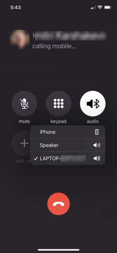Preferred audio output selection on a mobile device
