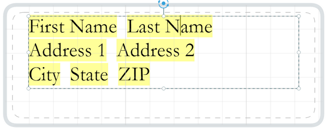Label layout in Avery Design software