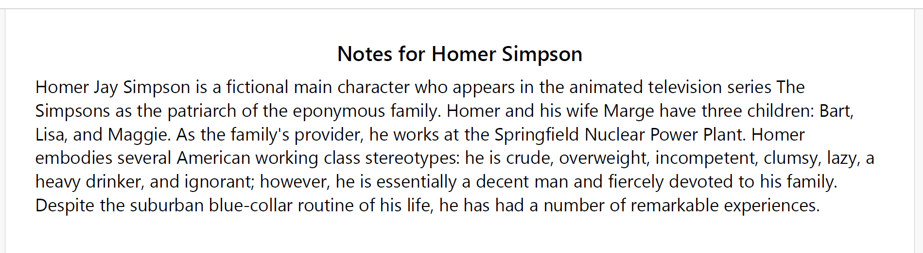 Print Preview of contact Notes